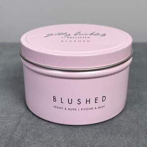 Gilly Hicks Blushed Candle Hollister 5.5 oz Peony Musk Tin Discontinued Rare GUC